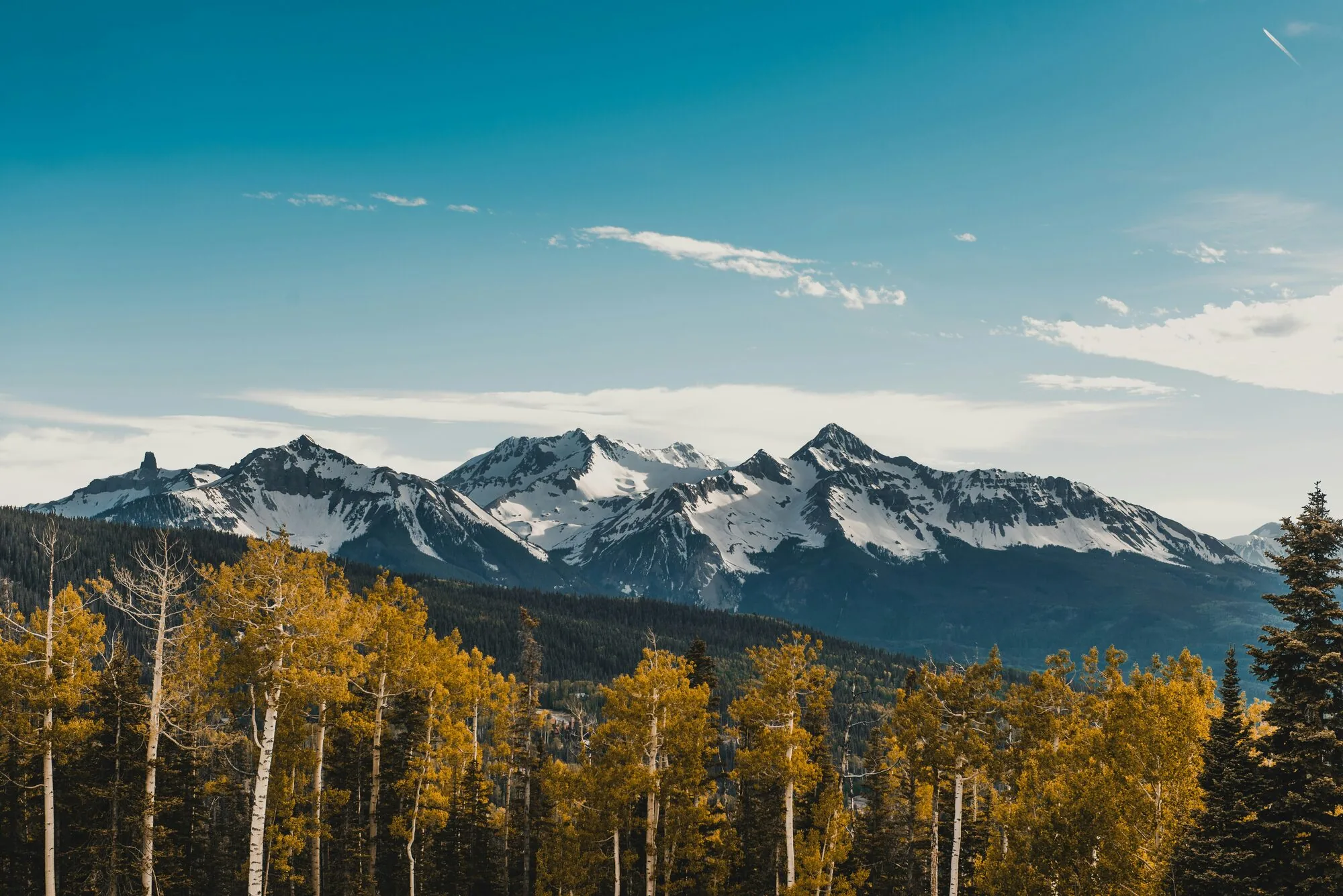 Snow-capped San Juan Mountains near Montrose, Colorado